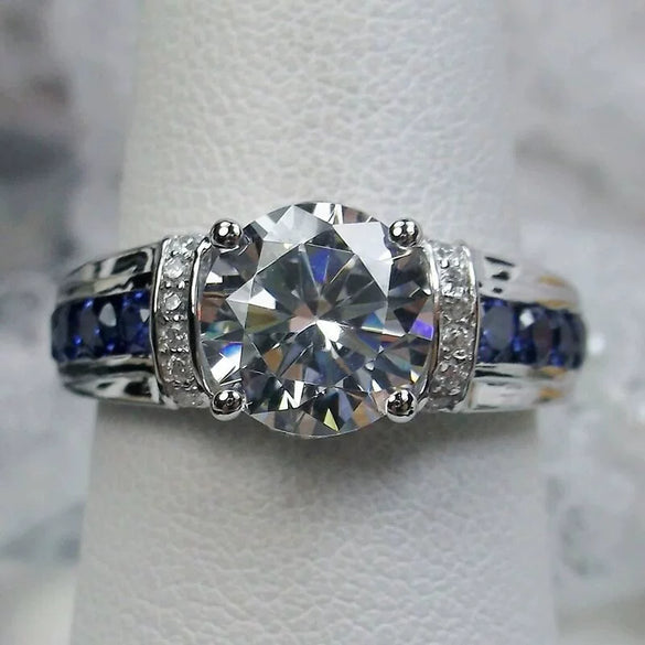 Wholesale Geometric Zircon Copper Ring For Women Allmatch Style