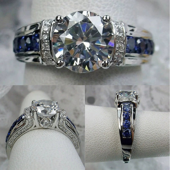 Wholesale Geometric Zircon Copper Ring For Women Allmatch Style