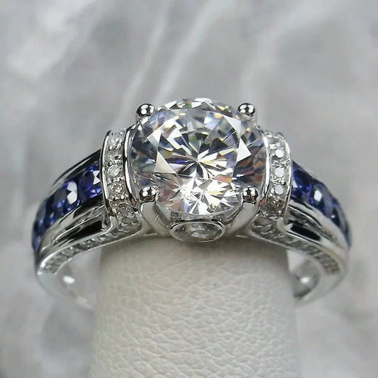 Wholesale Geometric Zircon Copper Ring For Women Allmatch Style
