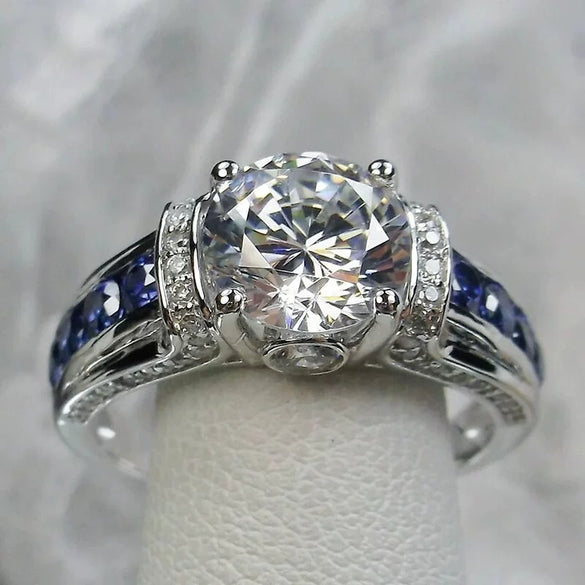 Wholesale Geometric Zircon Copper Ring For Women Allmatch Style