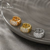 Wholesale Geometric Zircon Earrings Copper Alloy Electroplated For Women