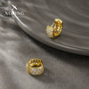 Wholesale Geometric Zircon Earrings Copper Alloy Electroplated For Women