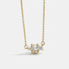 Wholesale Geometric Zircon Gold Plated Brass Necklace For Women With Cross Chain