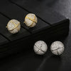 Wholesale Geometric Zircon Inlay Copper Earrings Unisex Fashion