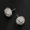 Wholesale Geometric Zircon Inlay Copper Earrings Unisex Fashion