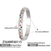 Wholesale Geometric Zircon Oildrip Stainless Steel 18K Gold Plated Bracelet Jewelry Set