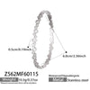 Wholesale Geometric Zircon Oildrip Stainless Steel 18K Gold Plated Bracelet Jewelry Set