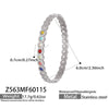 Wholesale Geometric Zircon Oildrip Stainless Steel 18K Gold Plated Bracelet Jewelry Set