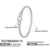 Wholesale Geometric Zircon Oildrip Stainless Steel 18K Gold Plated Bracelet Jewelry Set