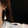 Wholesale Geometric Zircon Pearl Gold Electroplated Women's Ear Hook Earrings
