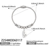 Wholesale Geometric Zircon Pendant Bracelet Set Stainless Steel Gold Plated