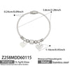 Wholesale Geometric Zircon Pendant Bracelet Set Stainless Steel Gold Plated