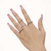 Wholesale Geometric Zircon Ring Stainless Steel 18K Gold Plated Jewelry For Women