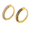 Wholesale Geometric Zircon Ring Stainless Steel 18K Gold Plated Jewelry For Women