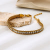Wholesale Geometric Zircon Stainless Steel 18K Gold Plated Bracelet For Women