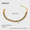 Wholesale Geometric Zircon Stainless Steel 18K Gold Plated Bracelet For Women