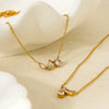 Wholesale Geometric Zircon Stainless Steel 18K Gold Plated Necklace For Women
