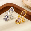 Wholesale Geometric Zircon Stainless Steel 18K Gold Plated Ring For Women