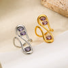 Wholesale Geometric Zircon Stainless Steel 18K Gold Plated Ring For Women