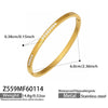 Wholesale Geometric Zircon Stainless Steel 18K Goldplated Women's Bracelet Set