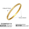 Wholesale Geometric Zircon Stainless Steel 18K Goldplated Women's Bracelet Set
