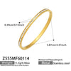 Wholesale Geometric Zircon Stainless Steel 18K Goldplated Women's Bracelet Set