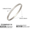 Wholesale Geometric Zircon Stainless Steel 18K Goldplated Women's Bracelet Set