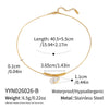 Wholesale Geometric Zircon Tbar Pendant Necklace Stainless Steel 18K Gold Plated For Women