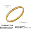 Wholesale Geometric Zirconencrusted Stainless Steel 18K Goldplated Women's Bracelet