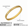 Wholesale Geometric Zirconencrusted Stainless Steel 18K Goldplated Women's Bracelet