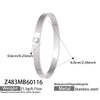 Wholesale Geometric Zirconinlaid Stainless Steel 18K Gold Plated Bracelet Set Accessories