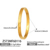 Wholesale Geometric Zirconinlaid Stainless Steel 18K Gold Plated Bracelet Set Accessories