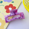 Wholesale Girl Hair Clip Hair Accessories Marble Pattern Plastic Resin Handmade