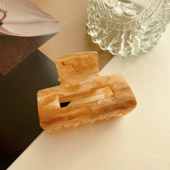 Wholesale Girlish Temperament Hair Clips Acrylic Geometric Plate Handmade Top Clips