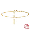 Wholesale Girls Casual S925 Sterling Silver Geometric Anklet