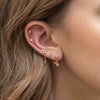 Wholesale Girls Cute Fruit Style Zircon Earrings Made Of Environmental Protection Copper With 925 Silver Needle And Real Gold Plating