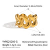 Wholesale Girls Geometric Stylish Simple Cut Out Star Design Stainless Steel Titanium Steel Waterproof Ring With Pvd Vacuum Real Gold Electroplating