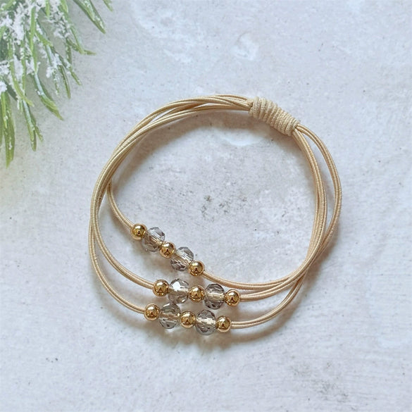 Wholesale Girls Hair Rope Mixed Materials Handmade High Elastic