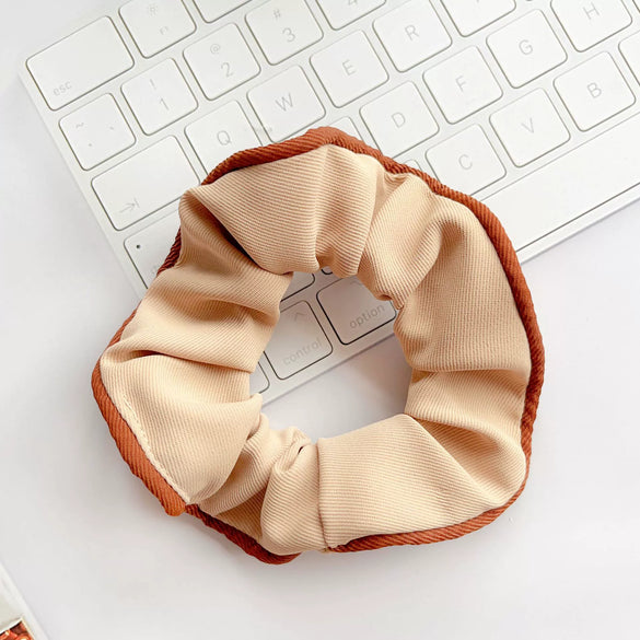 Wholesale Girls' Knitted Cloth Large Intestine Hair Ring In Fourcolor Twill Style