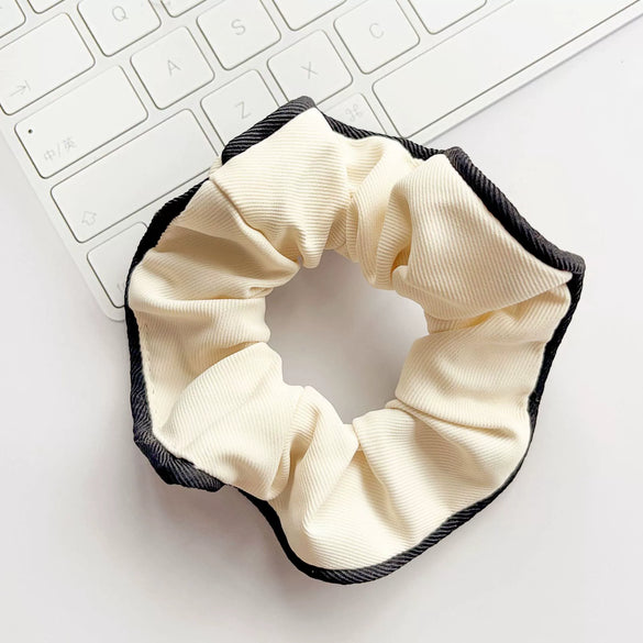 Wholesale Girls' Knitted Cloth Large Intestine Hair Ring In Fourcolor Twill Style