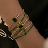 Wholesale Girls Multi Layer Bracelet Suit In Stainless Steel With Geometric Design And Electroplating