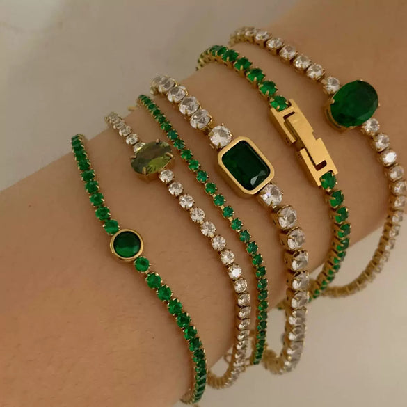 Wholesale Girls Multi Layer Bracelet Suit In Stainless Steel With Geometric Design And Electroplating