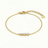 Wholesale Girls Retro Water Drop Geometric Diamondencrusted Stainless Steel Vacuum Plated Bracelet