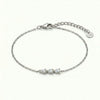 Wholesale Girls Retro Water Drop Geometric Diamondencrusted Stainless Steel Vacuum Plated Bracelet