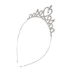 Wholesale Girls Rhinestone Alloy Electroplated Three Dimensional Crown Hairband Jewelry