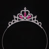 Wholesale Girls Rhinestone Alloy Electroplated Three Dimensional Crown Hairband Jewelry