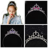 Wholesale Girls Rhinestone Alloy Electroplated Three Dimensional Crown Hairband Jewelry