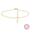 Wholesale Girls' S925 Sterling Silver Geometric Anklets Simple And Versatile