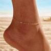 Wholesale Girls' S925 Sterling Silver Geometric Anklets Simple And Versatile