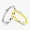 Wholesale Girls' S925 Sterling Silver Geometric Diamond Ring Fashion Design